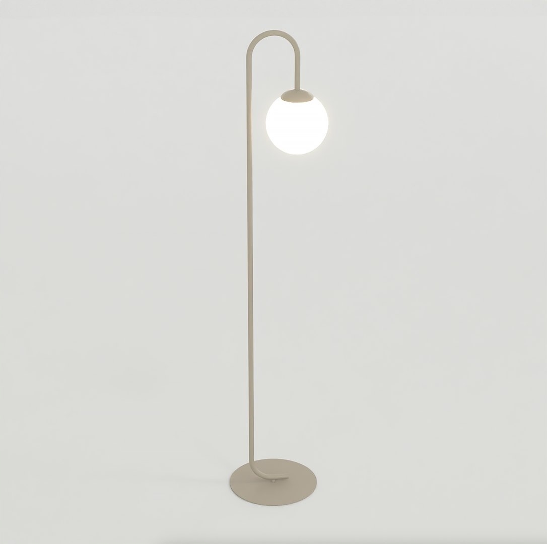 Podlahová lampa Flor LP1 vo farbe Mokka – štýlové akcentové osvetlenie