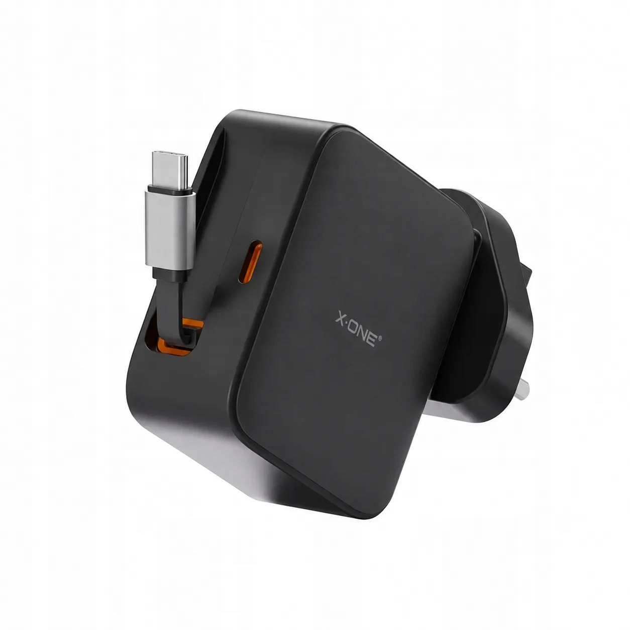 Síťová nabíječka X-one ChargeGo GaN 65W s navíjecím kabelem Usb-c a portem