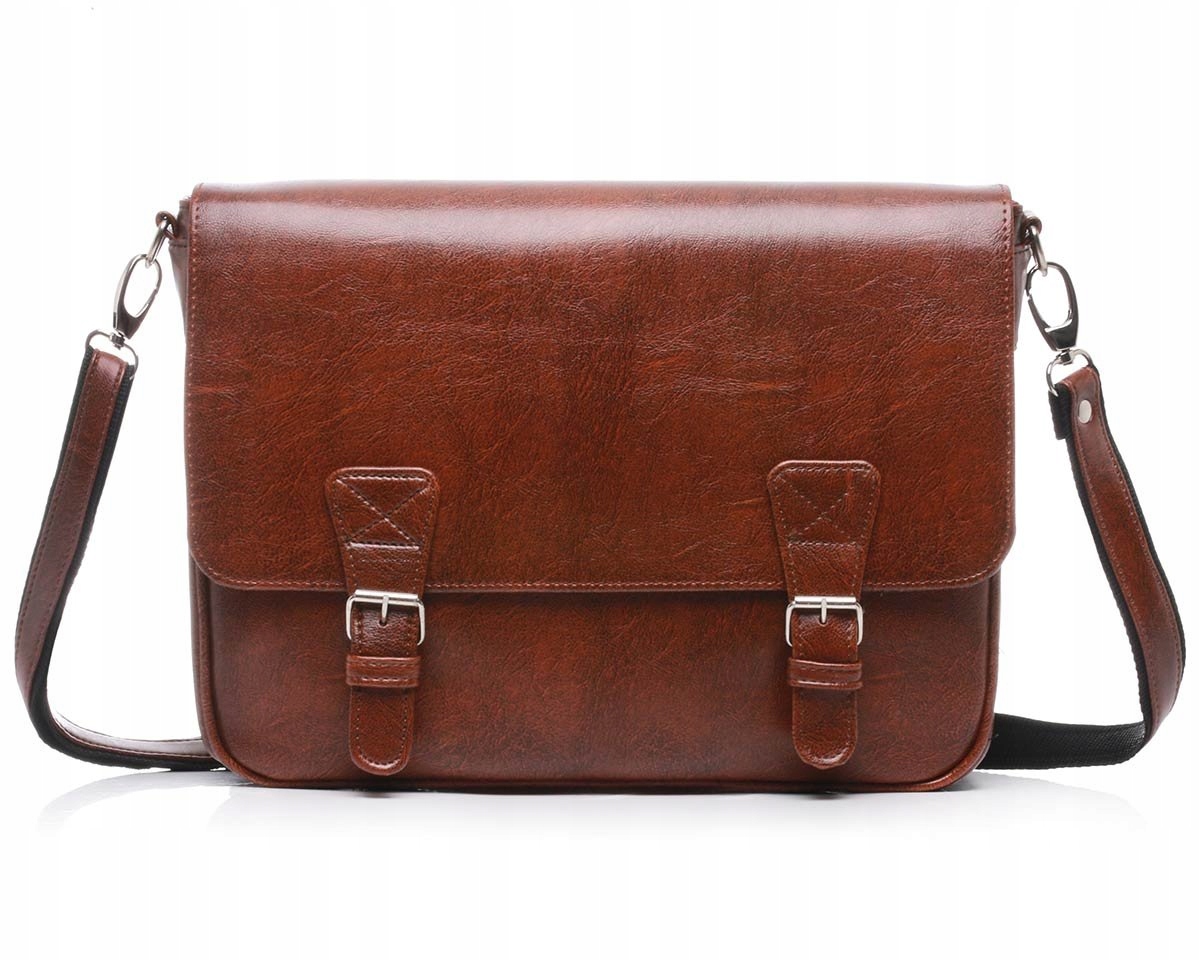 KARMELOWA LISTONOSZKA MĘSKA TORBA NA RAMIĘ SOLOME