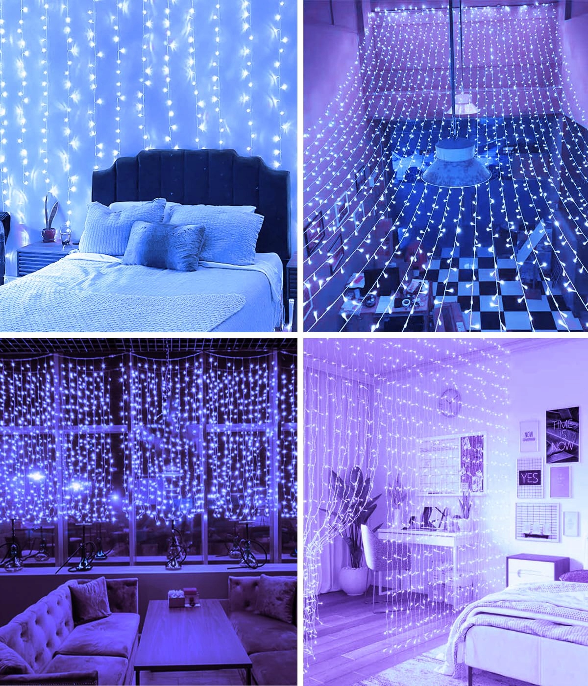 YOMISTAR Kurtyna Świetlna 6x3m 600 LED Wodoodporna Na Wesele — miniatura 4