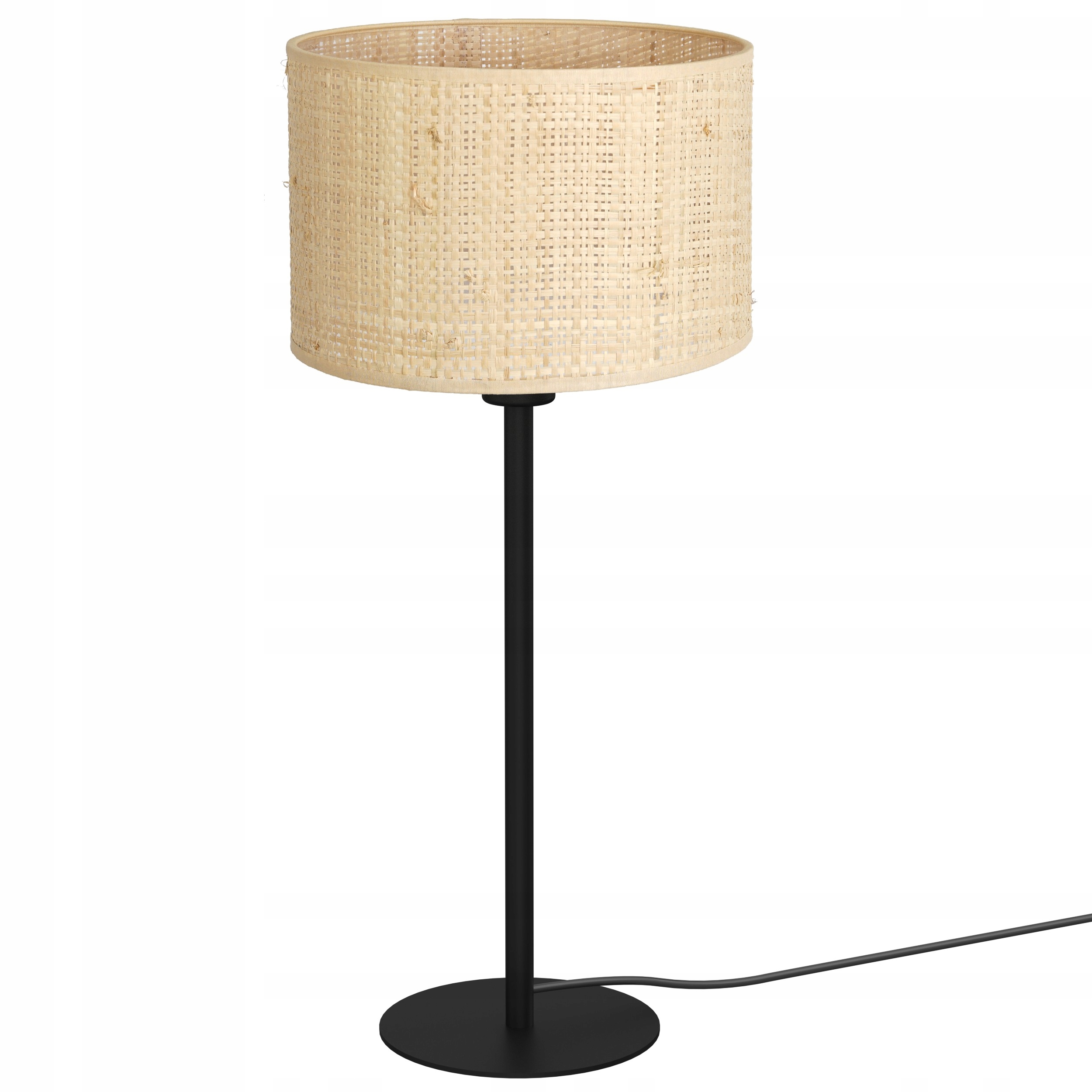 Stolová nočná lampa Luminex Ratan béžová krémová čierna