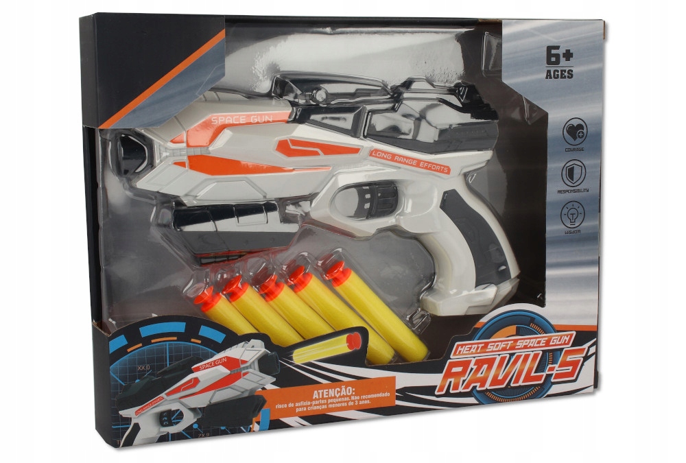 Zabawkowy PISTOLET na PIANKOWE NABOJE Bohater brak