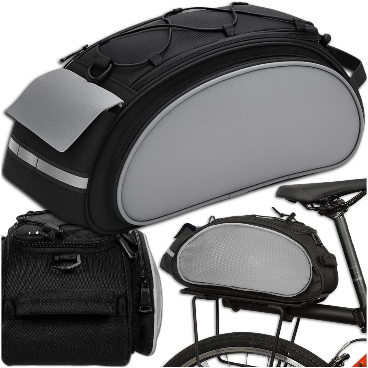 SAKWA ROWEROWA TORBA TURYSTYCZNA DUŻA NA BAGAŻNIK KUFER NA RAMIĘ DO ROWERU