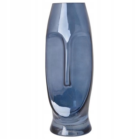 WAZON SZKLANY TWARZ GRANATOWA MAŁA