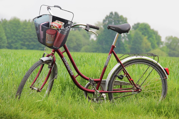 KOSZ NA ROWER METALOWY KOSZYK ROWEROWY CLICK+WKŁAD Montaż click