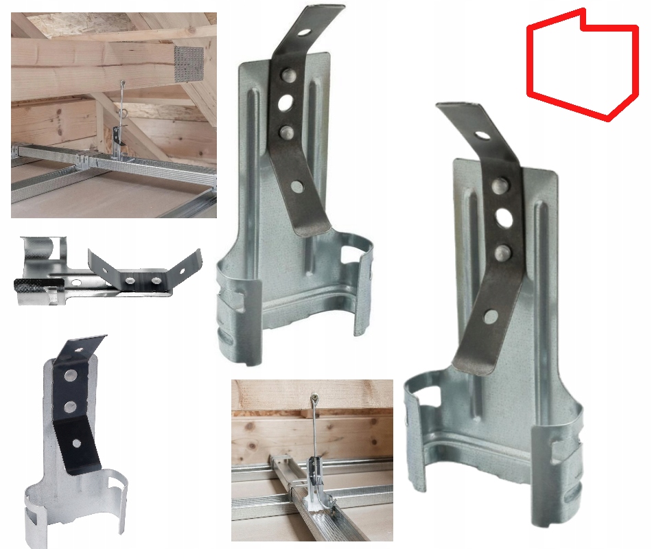 

Wieszak Łącznik obrotowy do poddaszy CD60/27 10szt