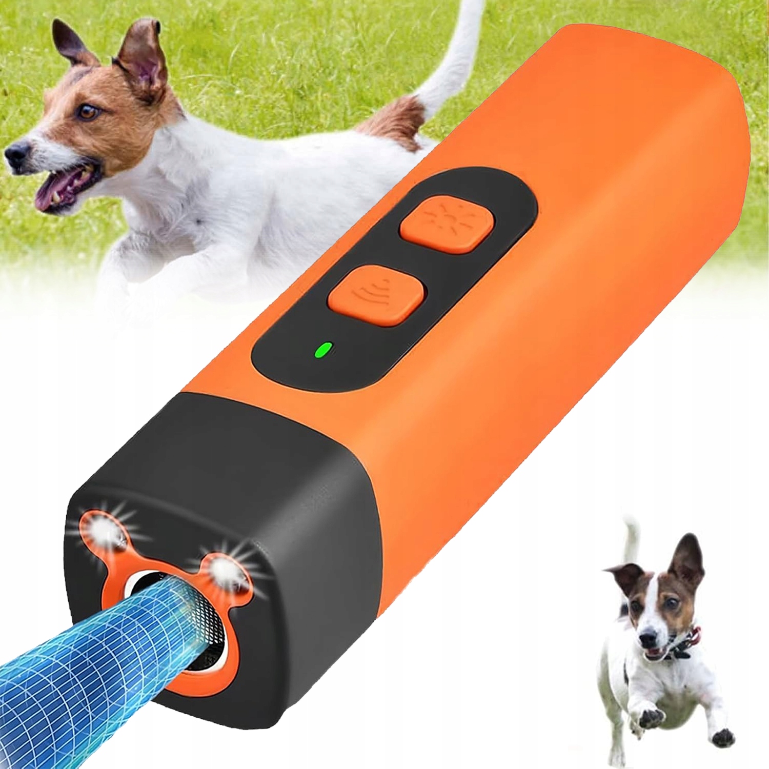 Levně Výkonný Ultrasonický Odstrašovač Psů Trenažér Proti Štěkání Svítilna