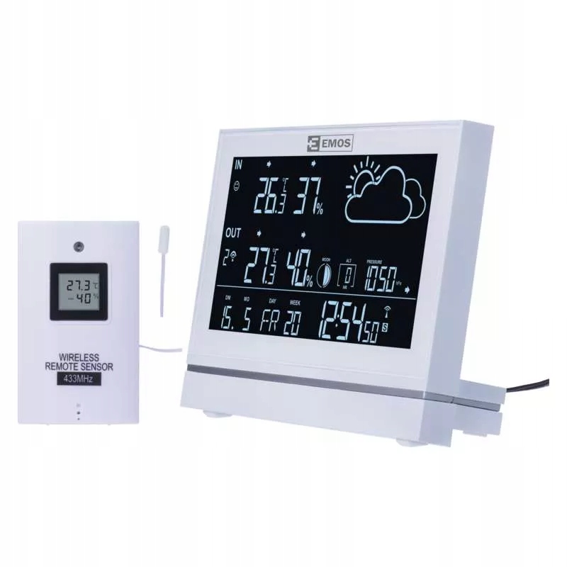 

Stacja Meteo pogodowa Emos E55005 LCD 433Mhz Dcf