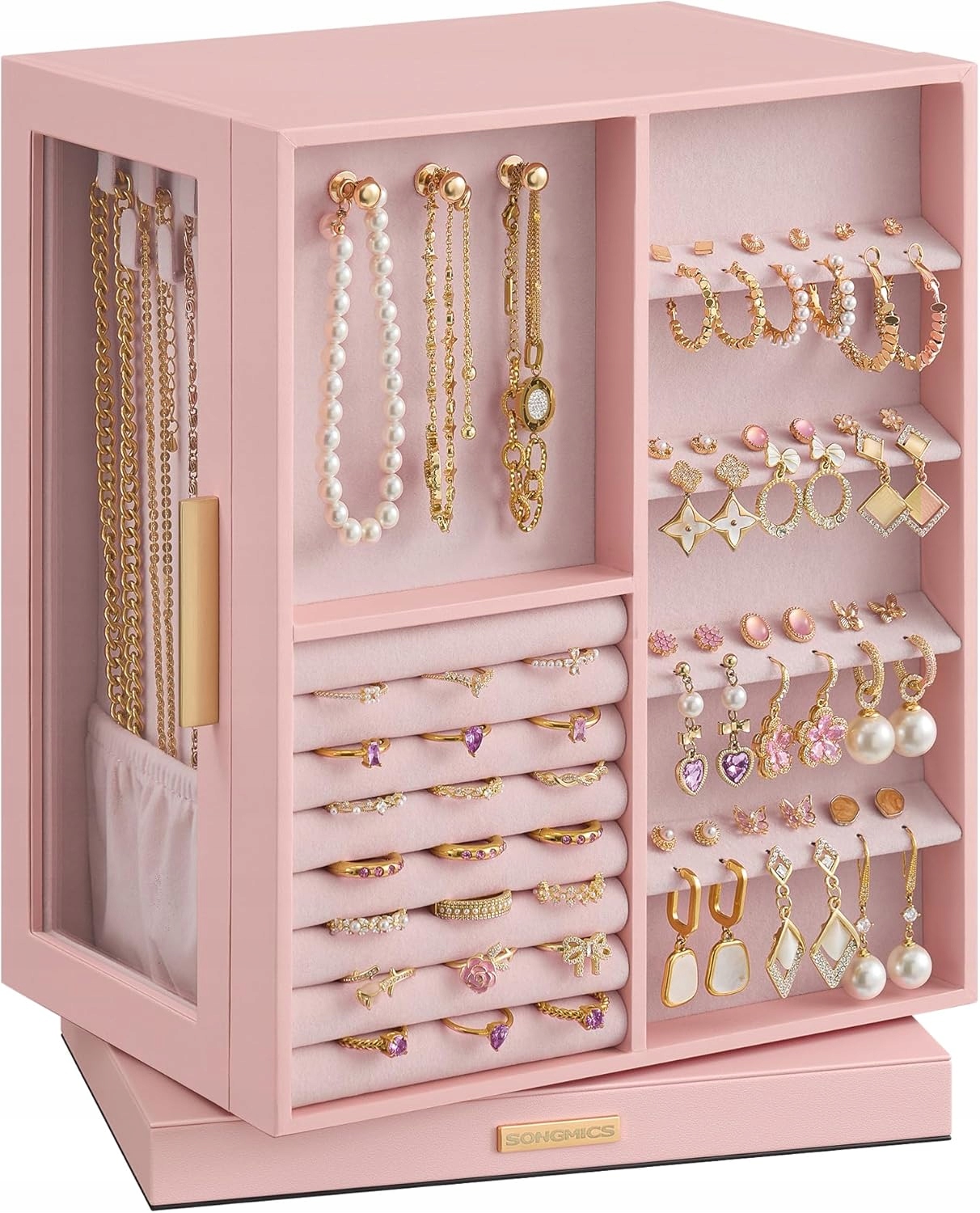 Šperkovnice Na Bižuterii Vitrína Otočný Organizér Skladování Šperků