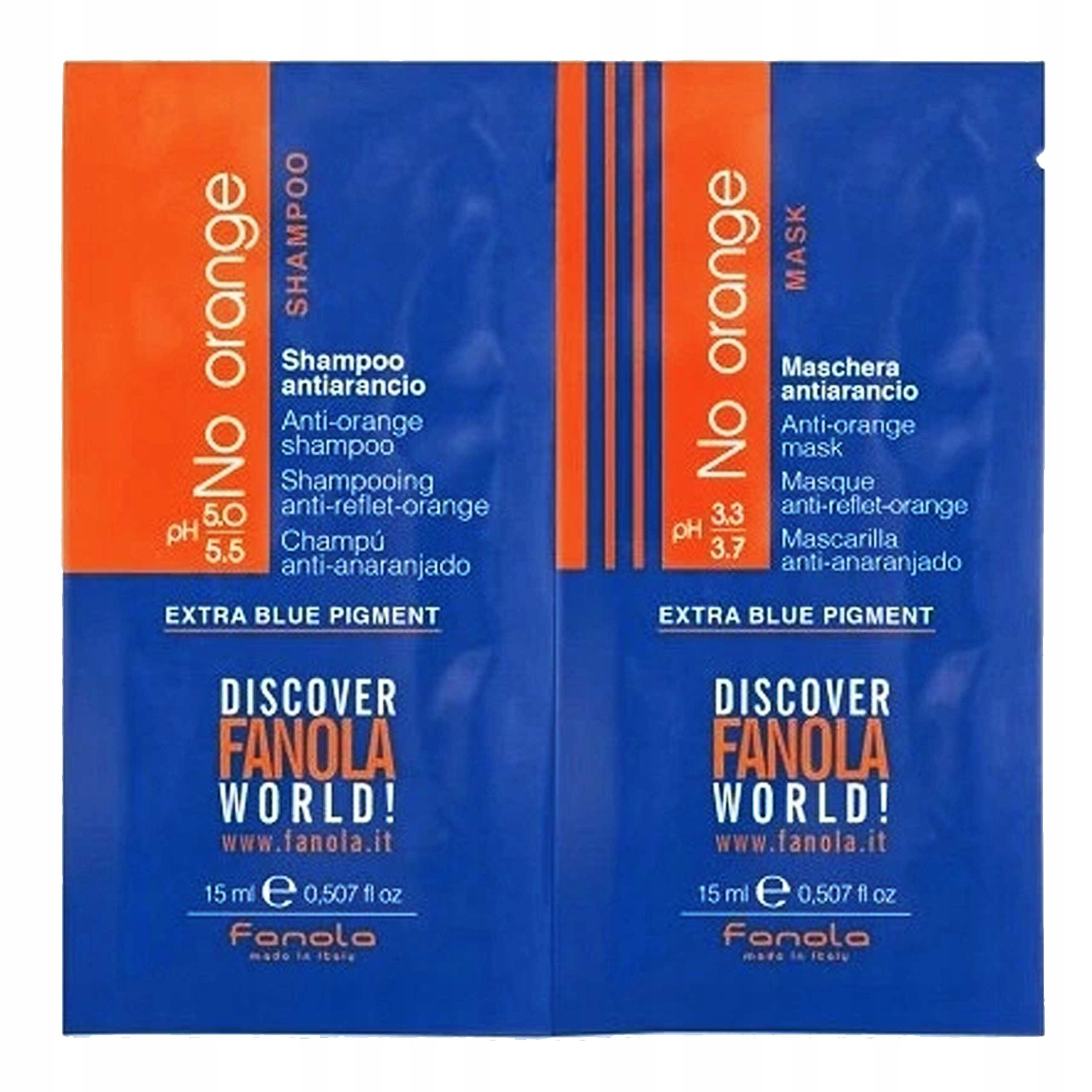 

Fanola No Orange szampon maska zestaw 2x15ml