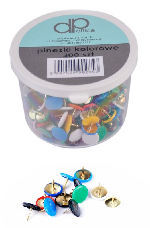 

Pinezki Kolorowe Metalowe W Pojemniku ,300SZT,MIX