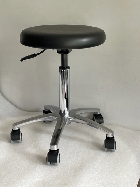 Stolička, stolička, dílenská, kolečka, otočná, ergonomická, černá, ekologická kůže