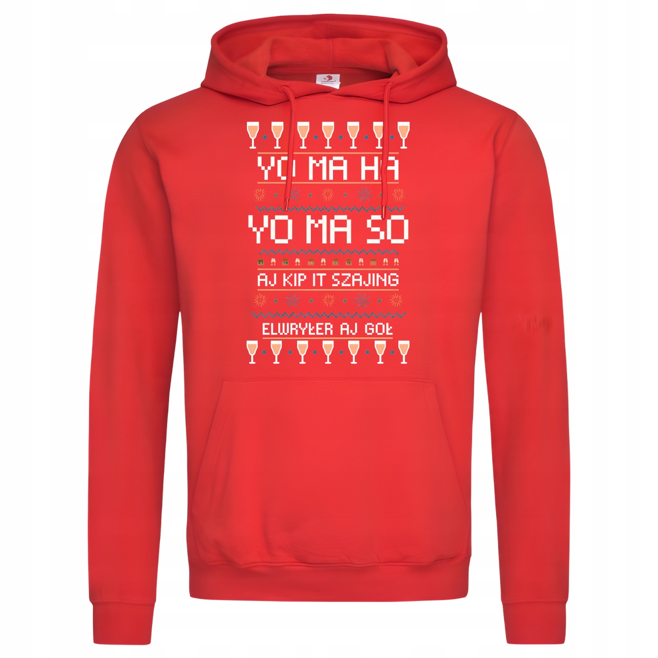 Pánská mikina na Vánoce s humorem a ohňostrojem, párty motiv