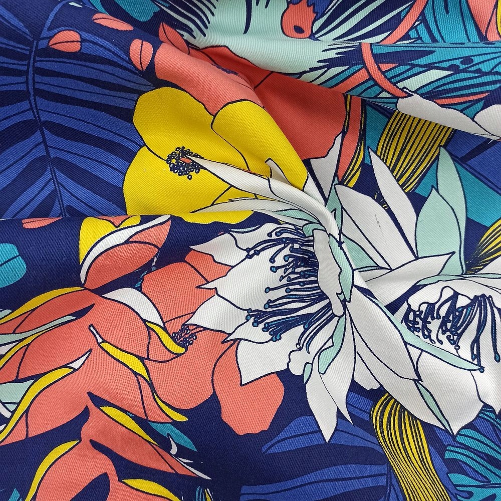 TKANINA LEŻAKOWA SZER. 45 CM - TROPICAL FLOWER