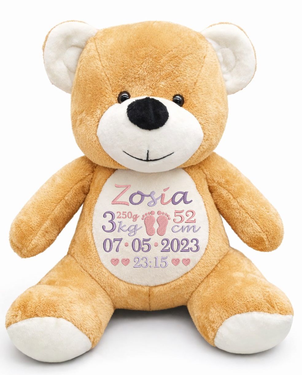 plyšový medvídek s metričkou Památka Narozeniny Křest