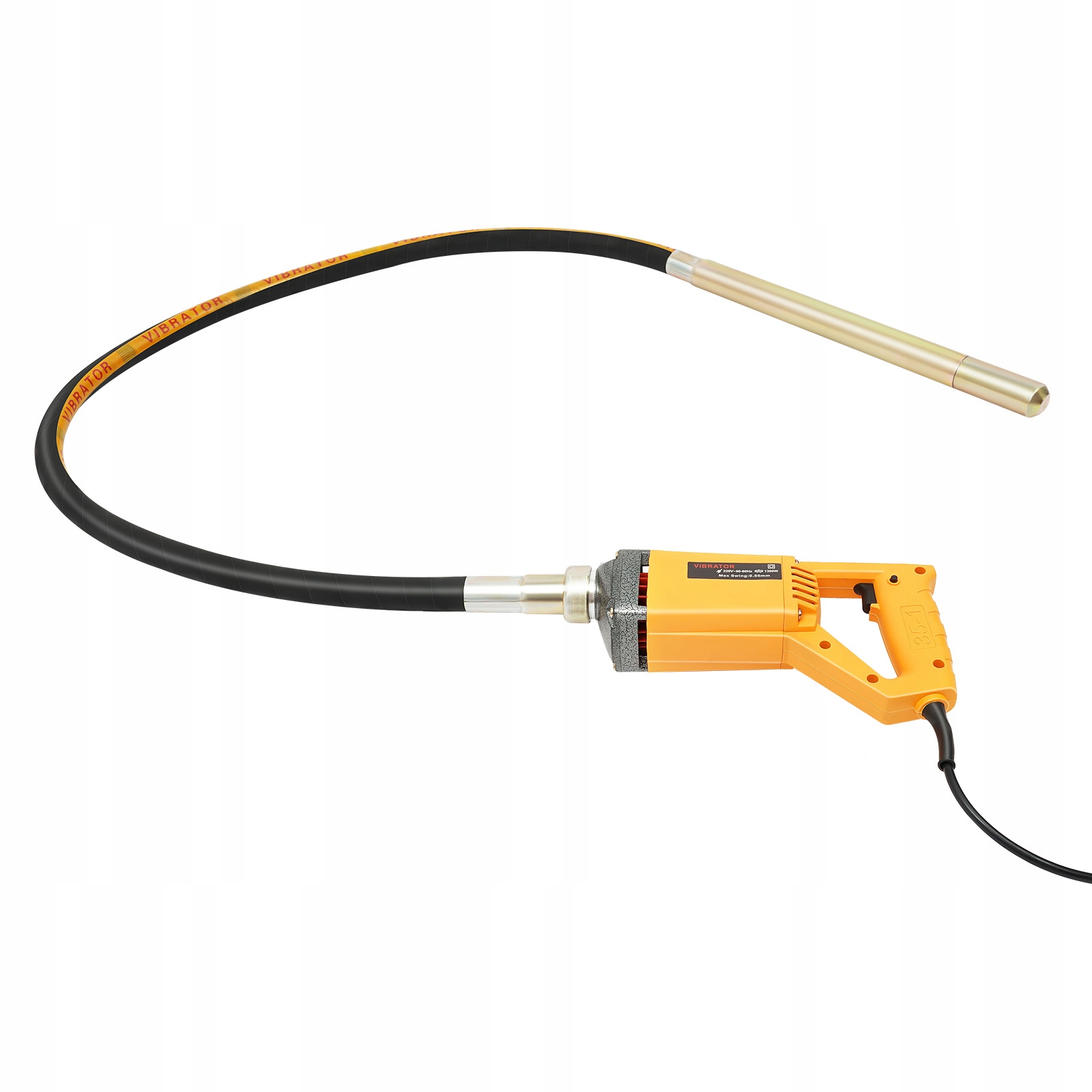 Vibrátor betonu 1300W 4300 ot./min s vibrační tyčí 2 m