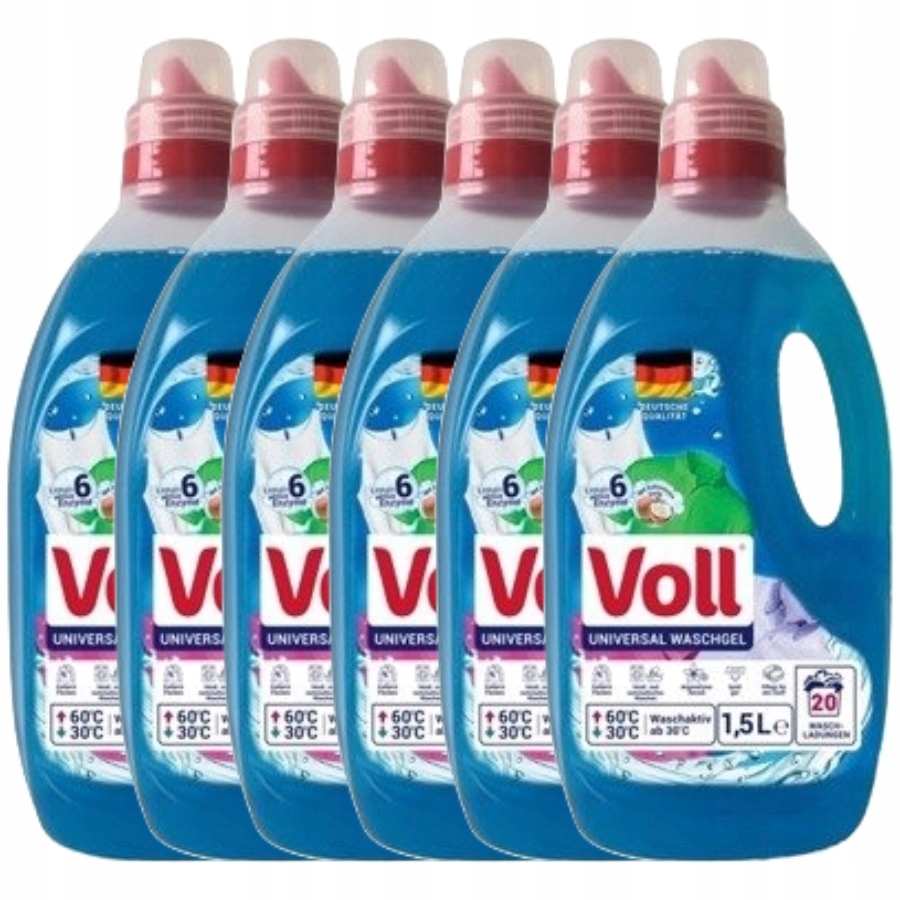 

Voll Żel prania uniwersalny 6x 1,5l De