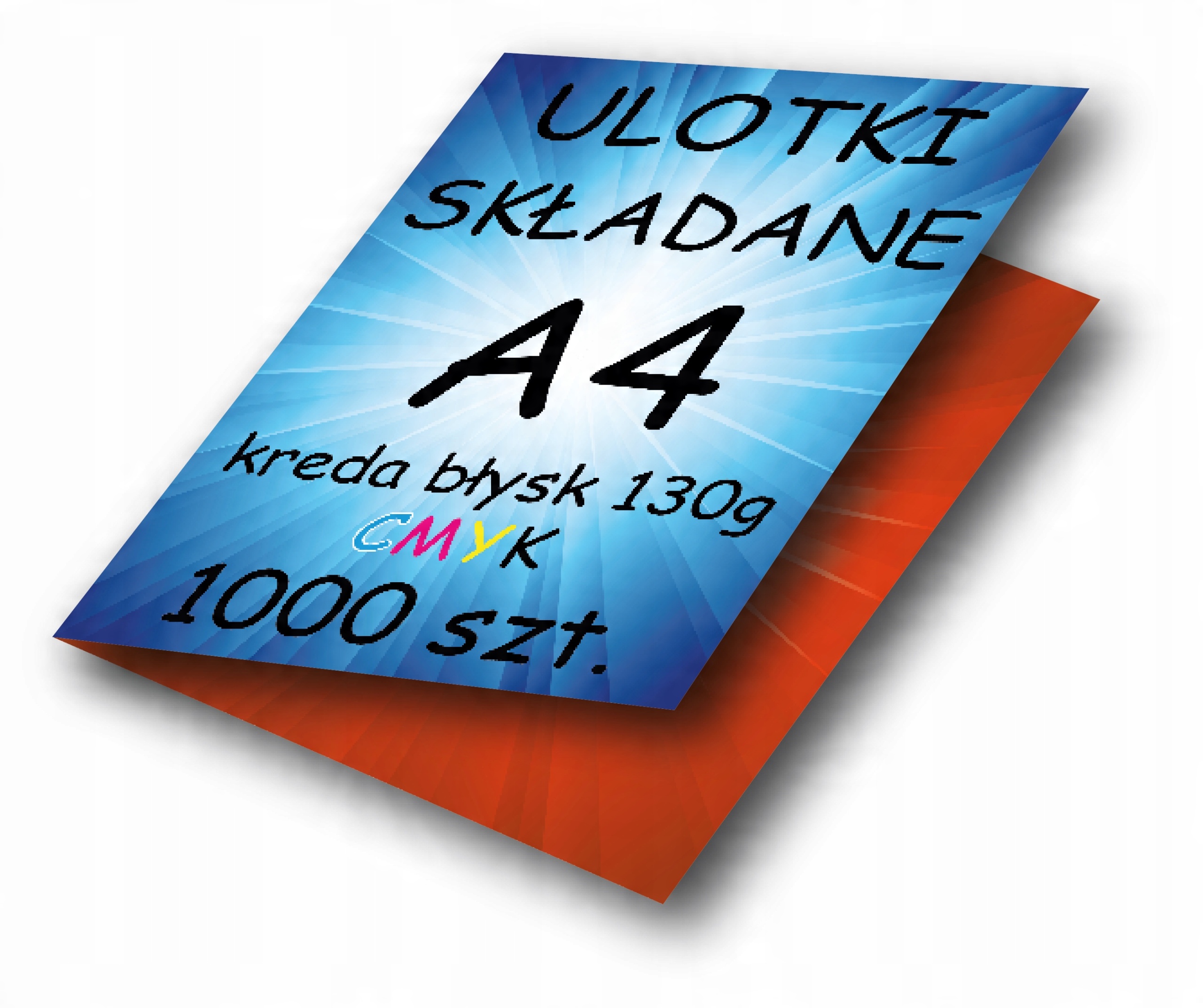 

Ulotki składane A4 do A5 Kreda błysk 130g 1000 szt