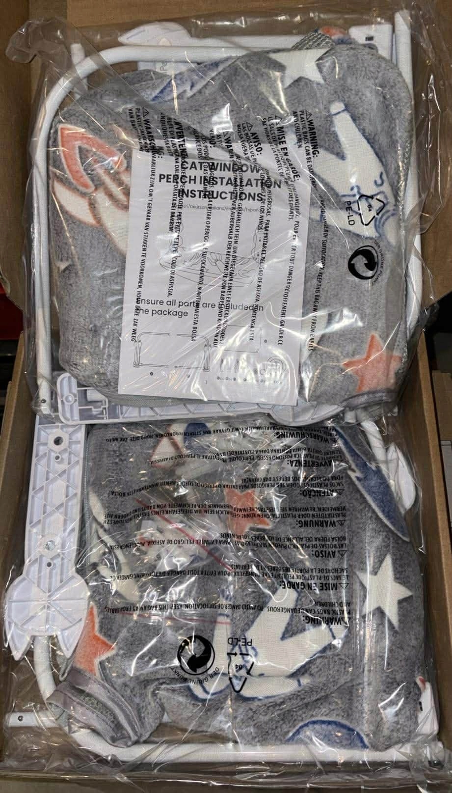 Levně Sada 2x Lehátko Houpací síť na okno pro kočky hipetpy Pozorovací bod Premium