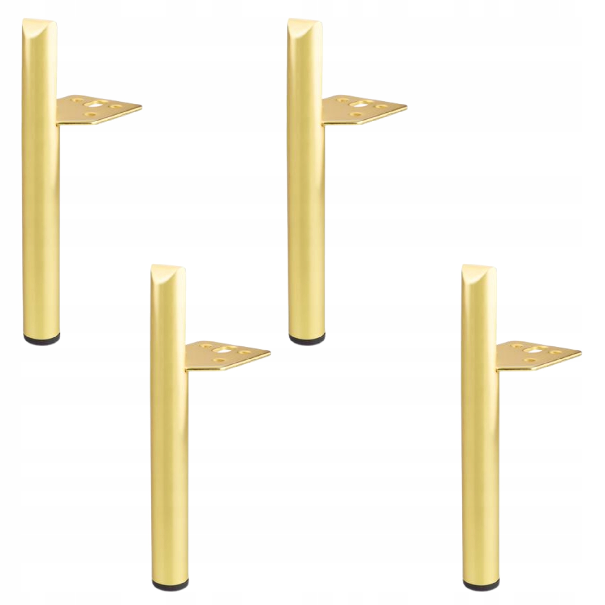 4x Nohy Nábytkové Nohy Zlaté Ocel H-150 FI-25 Loft Pro Nábytek Skříněk Postelí Pohovky