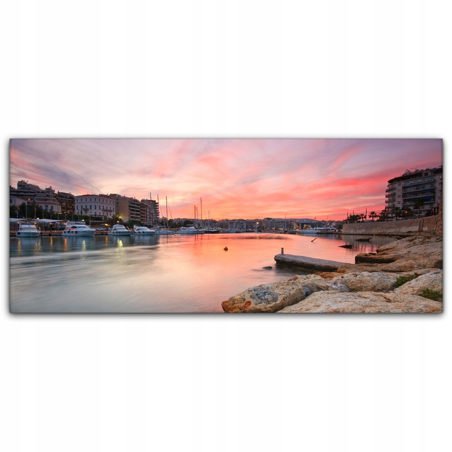 

Fotoobraz na płótnie 125x50 Łódki Ateny Przystań