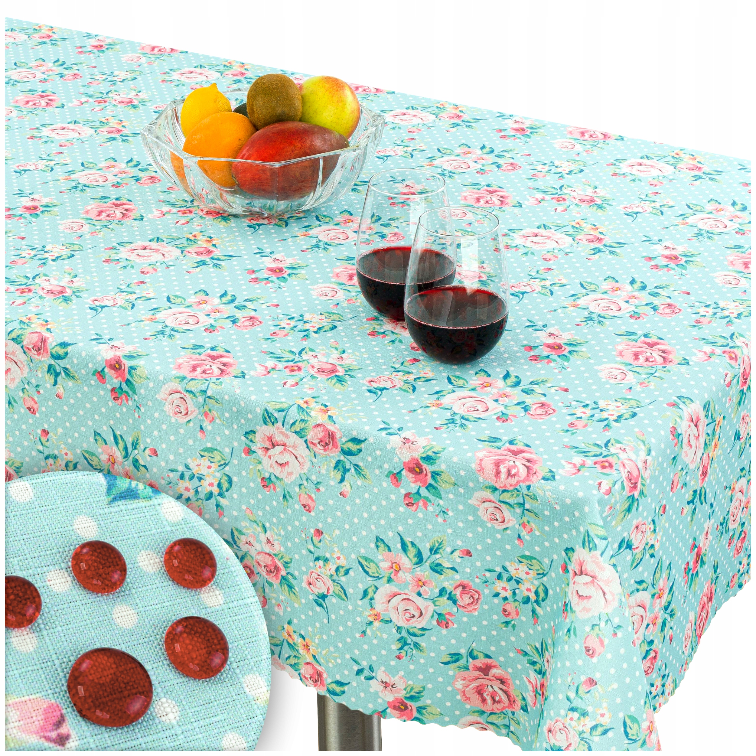 Ubrus odolný proti skvrnám s květinovým motivem English Rose 130 x 190 cm