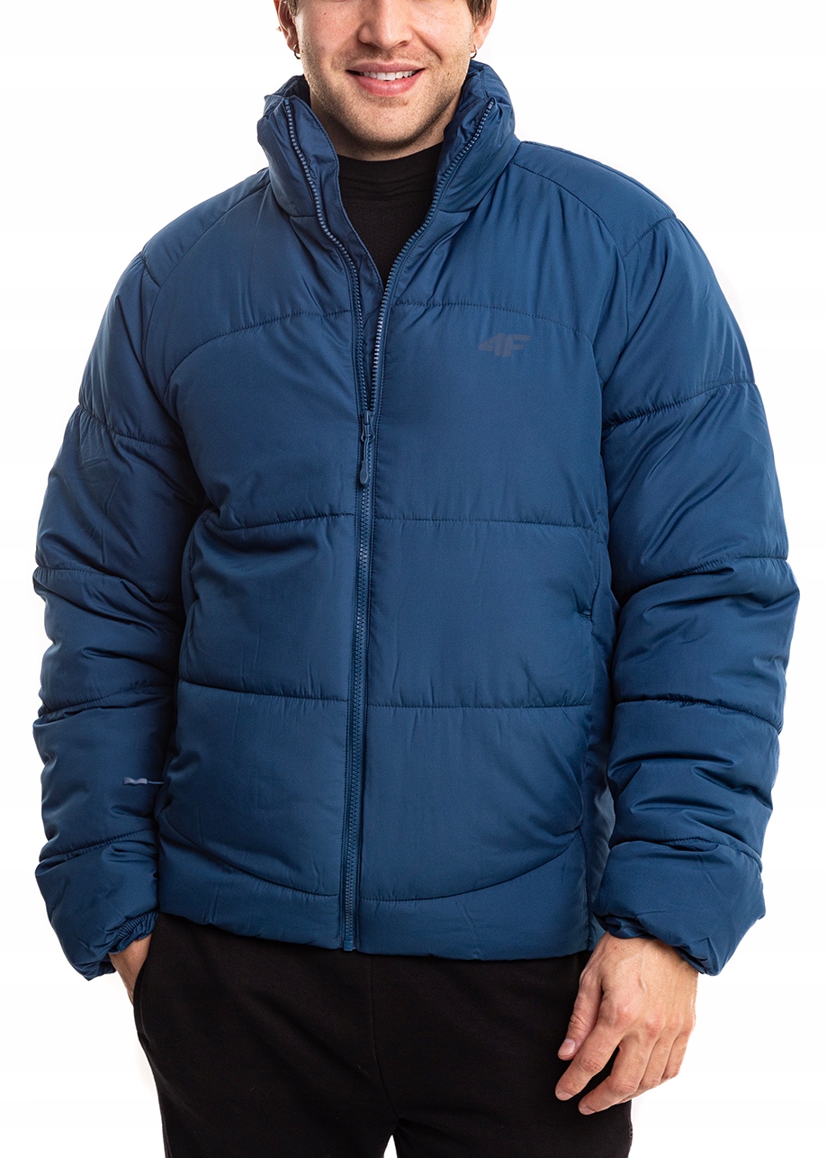 Zimní Bunda Pánská péřová 4F s kapucí Prošívaná Hydrofobní Teplá XL