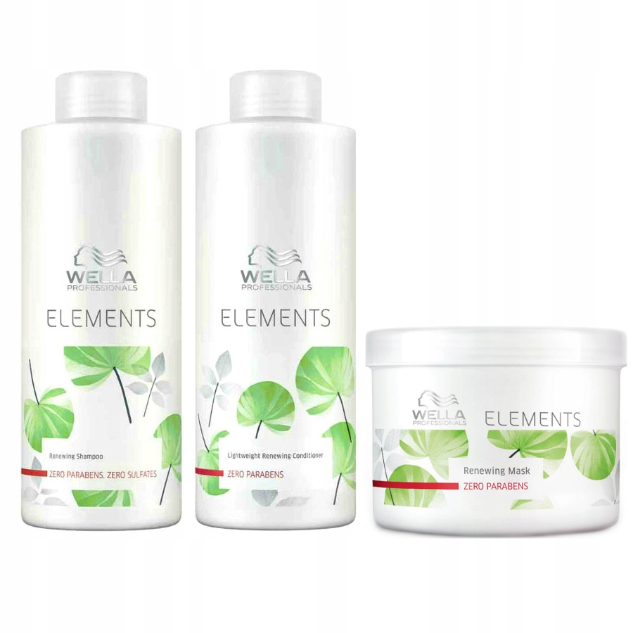 Wella Elements šampon 1000 ml kondicionér 1000 ml maska 500 ml výživa