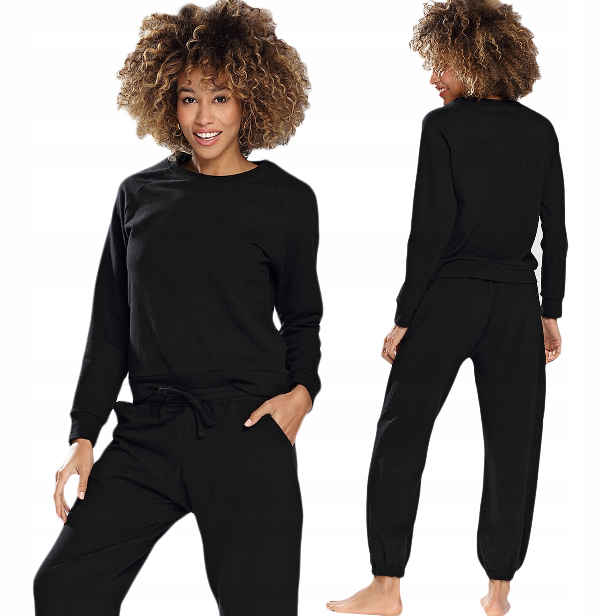 

Dkaren Wenezja Dresy Damskie Komplet Czarny 2XL