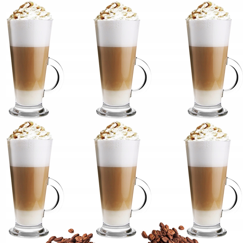 

Zestaw 6SZT Szklanek Do Caffe Macchiato Kawy Latte