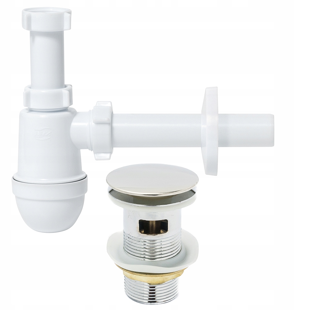 KOREK KLIK KLAK + SYFON DO UMYWALKI Z PRZELEWEM D