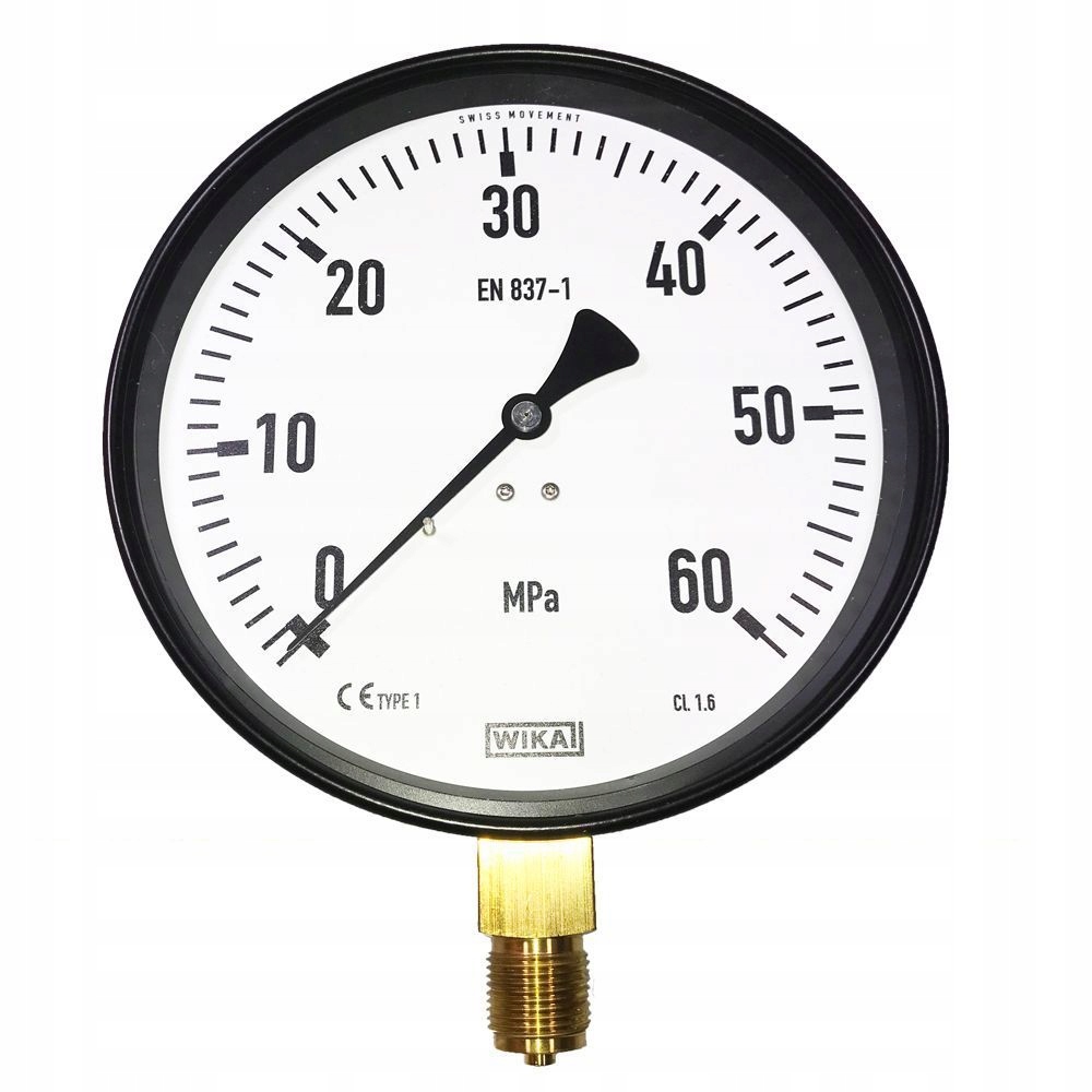 0-60MPa (600atmosfer) Manometr 160mm M20x1,5 Kfm M160R Wika 111.20.160