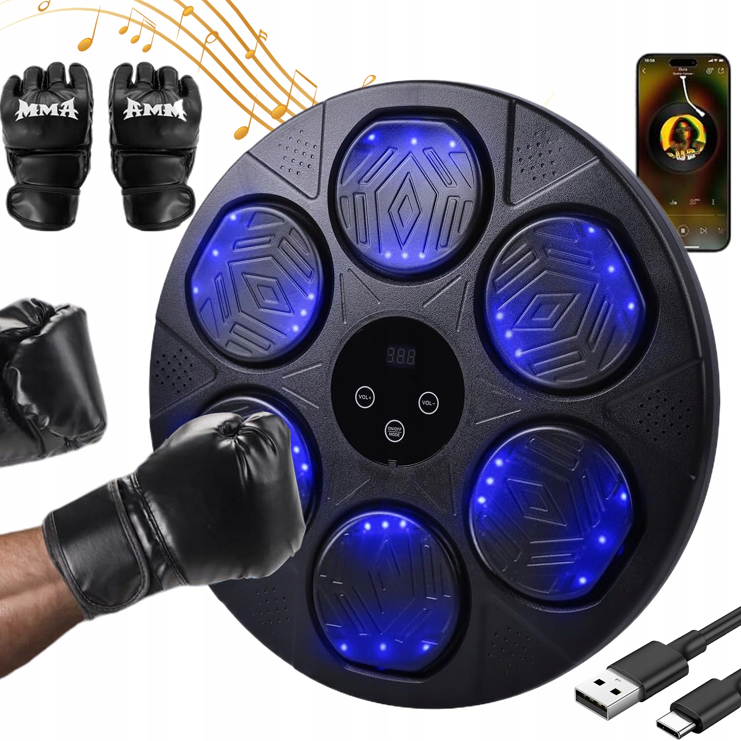 Elektronická Nástěnná Boxerská Terče S Reakcí Na Rytmus A Bluetooth