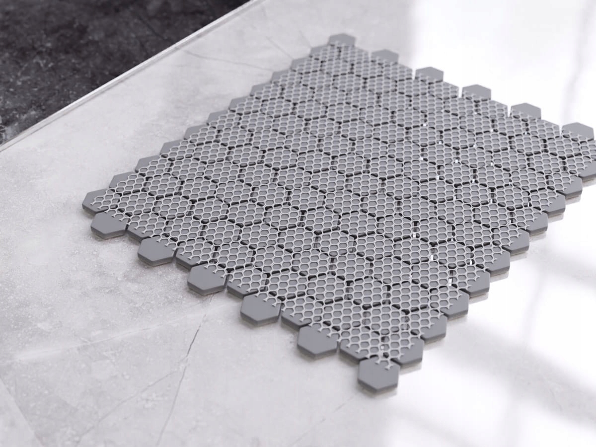 MOZAIKA CERAMICZNA HEKSAGON WHITE BIAŁY MATOWY Szerokość produktu 30 cm