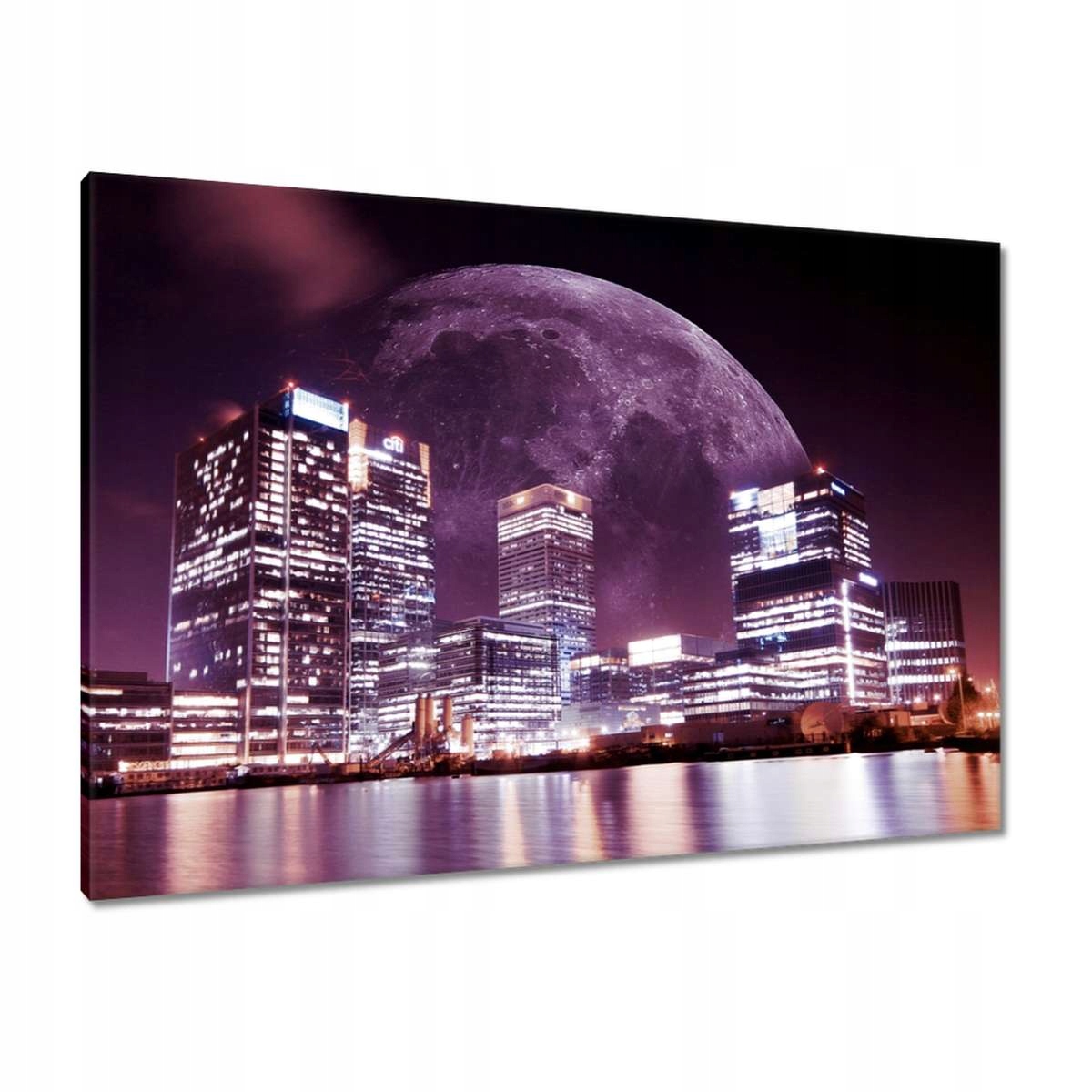 Obrazy 100x70 Fialové město v noci