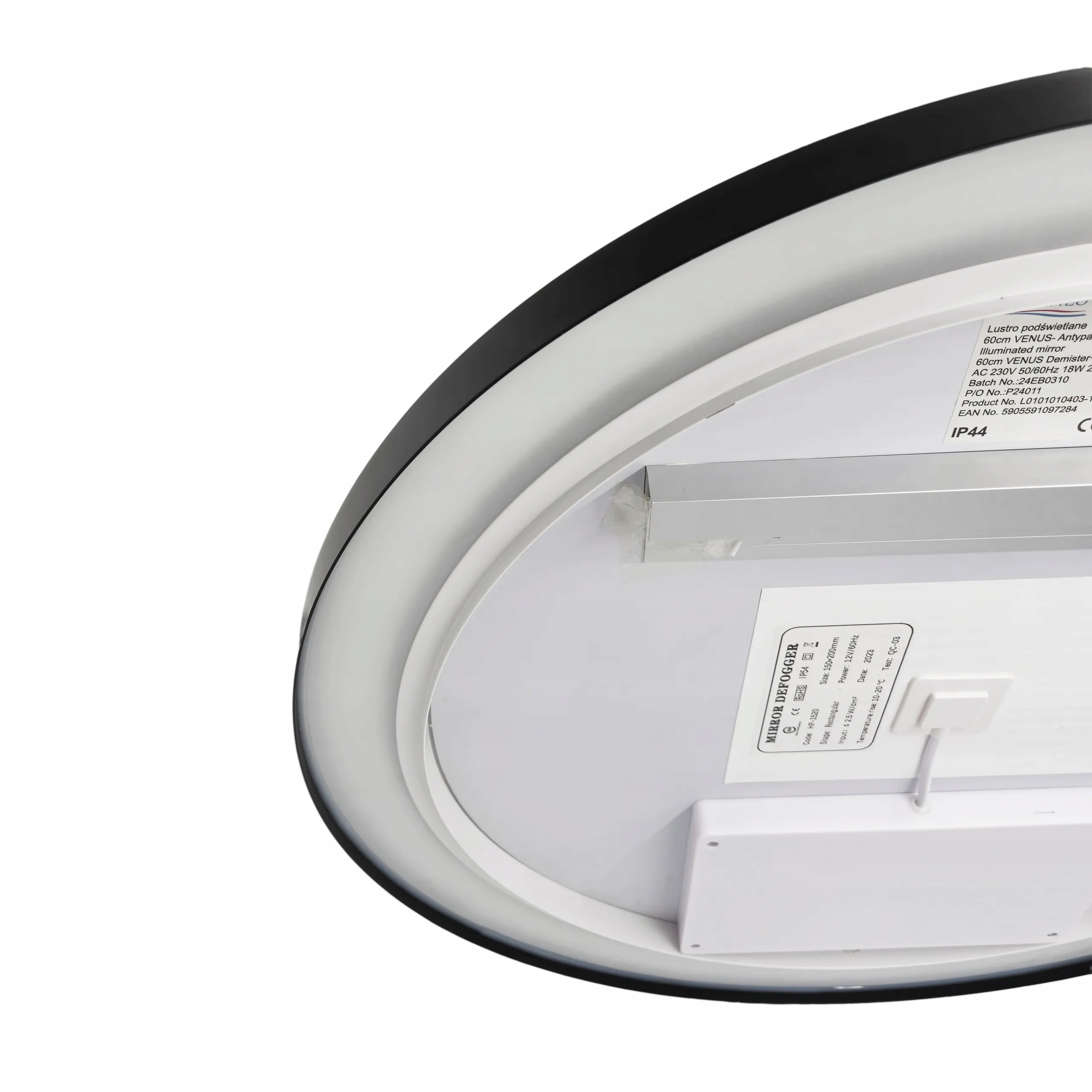 Lustro ścienne Balneo koło 80 x 80 mm Wysokość 80 mm