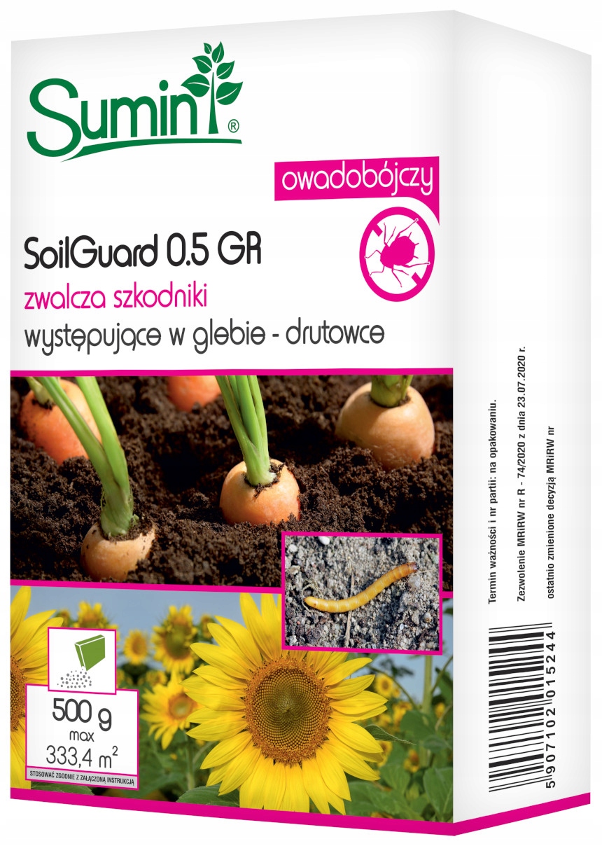 

Sumin Soilguard zwalcza szkodniki drutowce 500 g