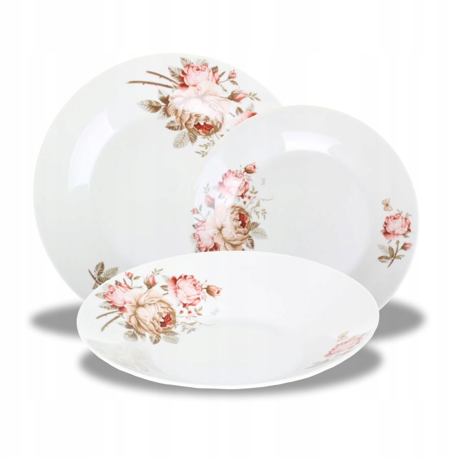 

Komplet obiadowy naczynia 18 el. bukiet róż YF2204