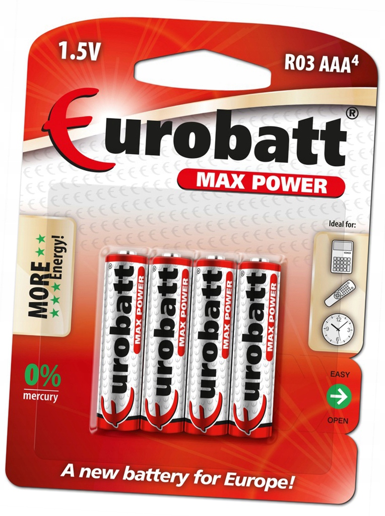 Baterie Max Power R03 (AAA) - blister 4 szt. 1.5V