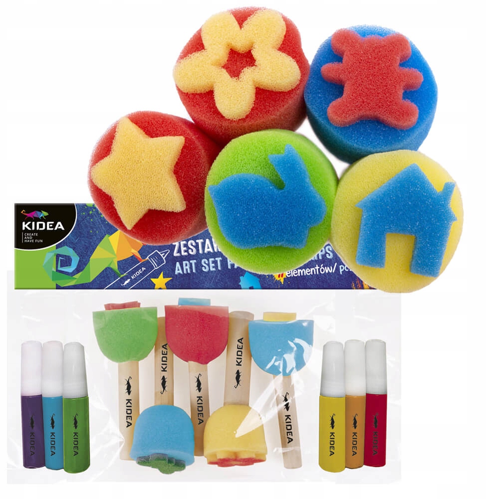 

Zestaw farb i stempli Kidea 11 elementów