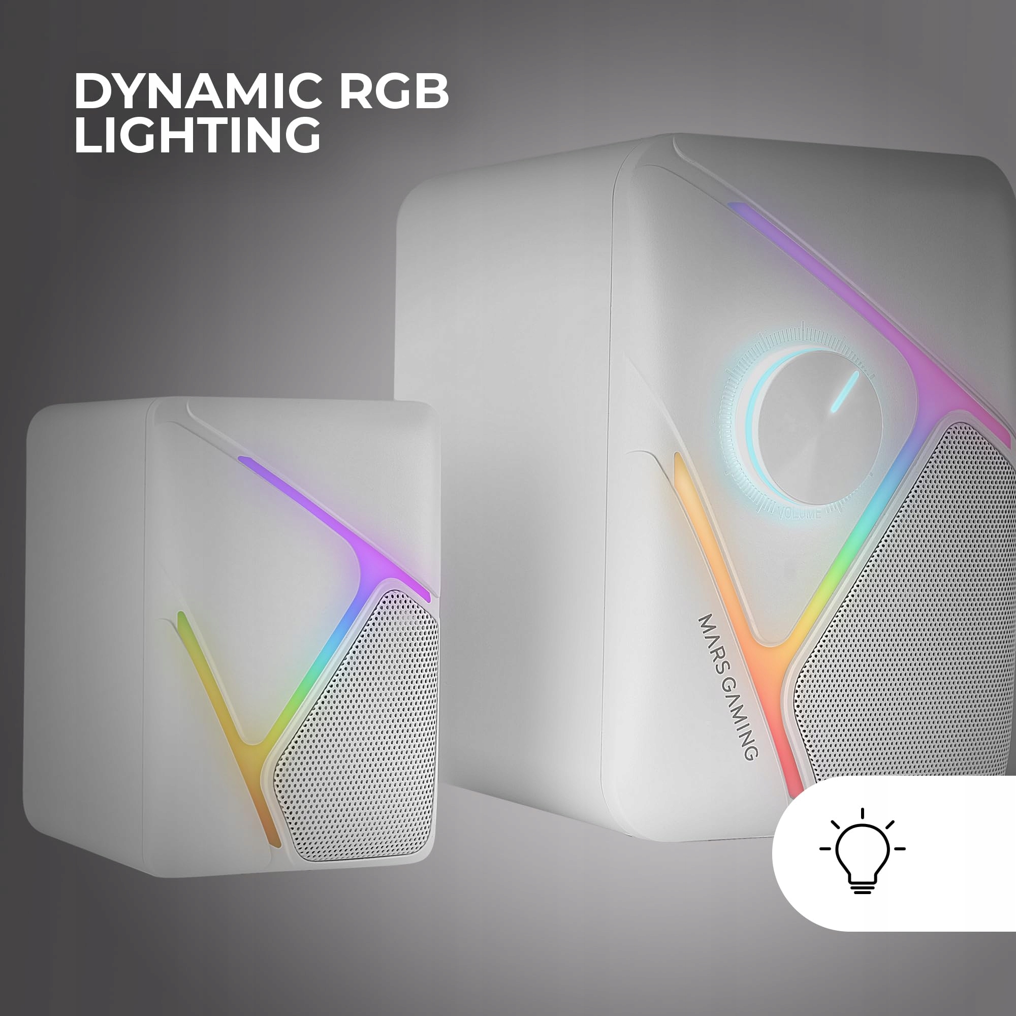 MARS GAMING Kompaktowe Głośniki RGB Do Gier MSCUBEW — miniatura 4
