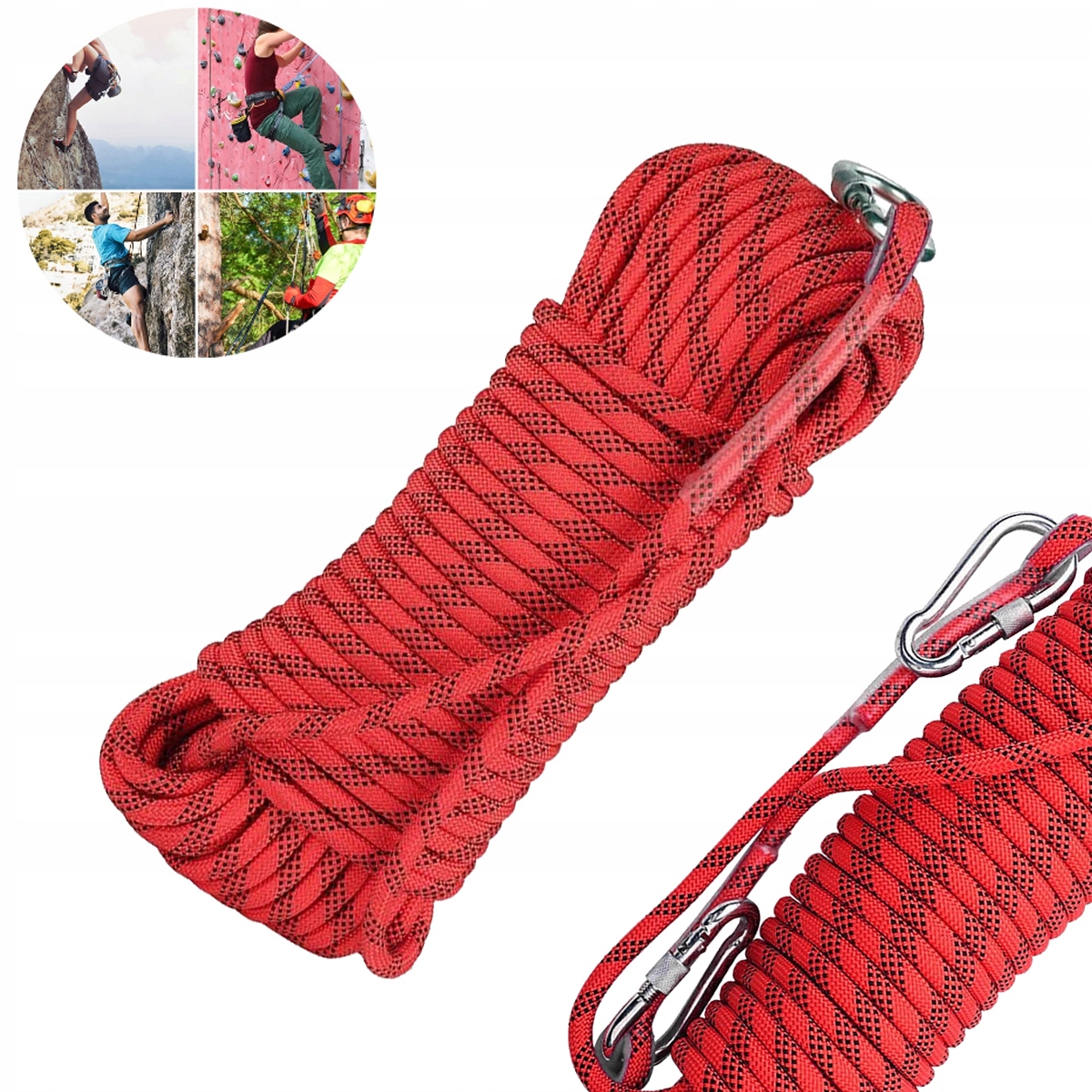 ВЕРЕВКА ДЛЯ СКАЛОЛАЗАНИЯ, 20 М, 12 ММ, ЯКОРЬ, БЕЗОПАСНОСТЬ, СКАЛОЛАЗАНИЕ