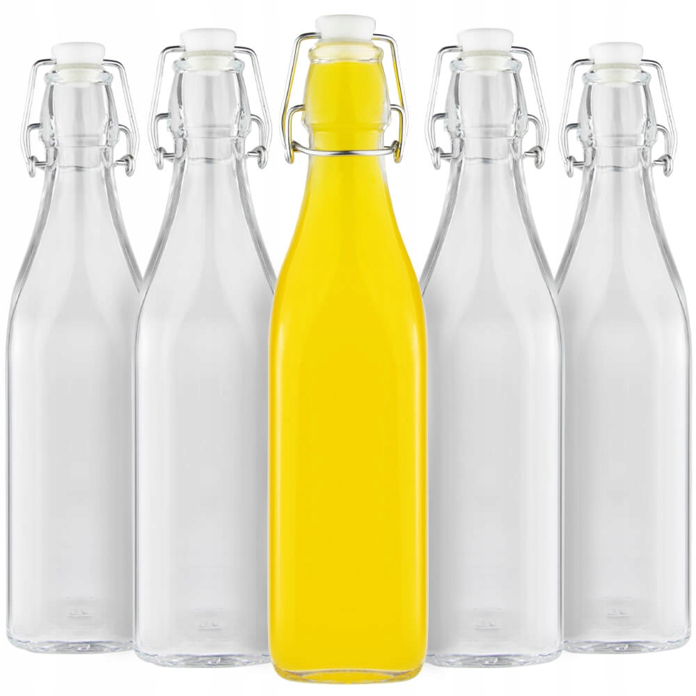 

6x Butelka Kwadrat 500ML Z Korkiem Mechanicznym