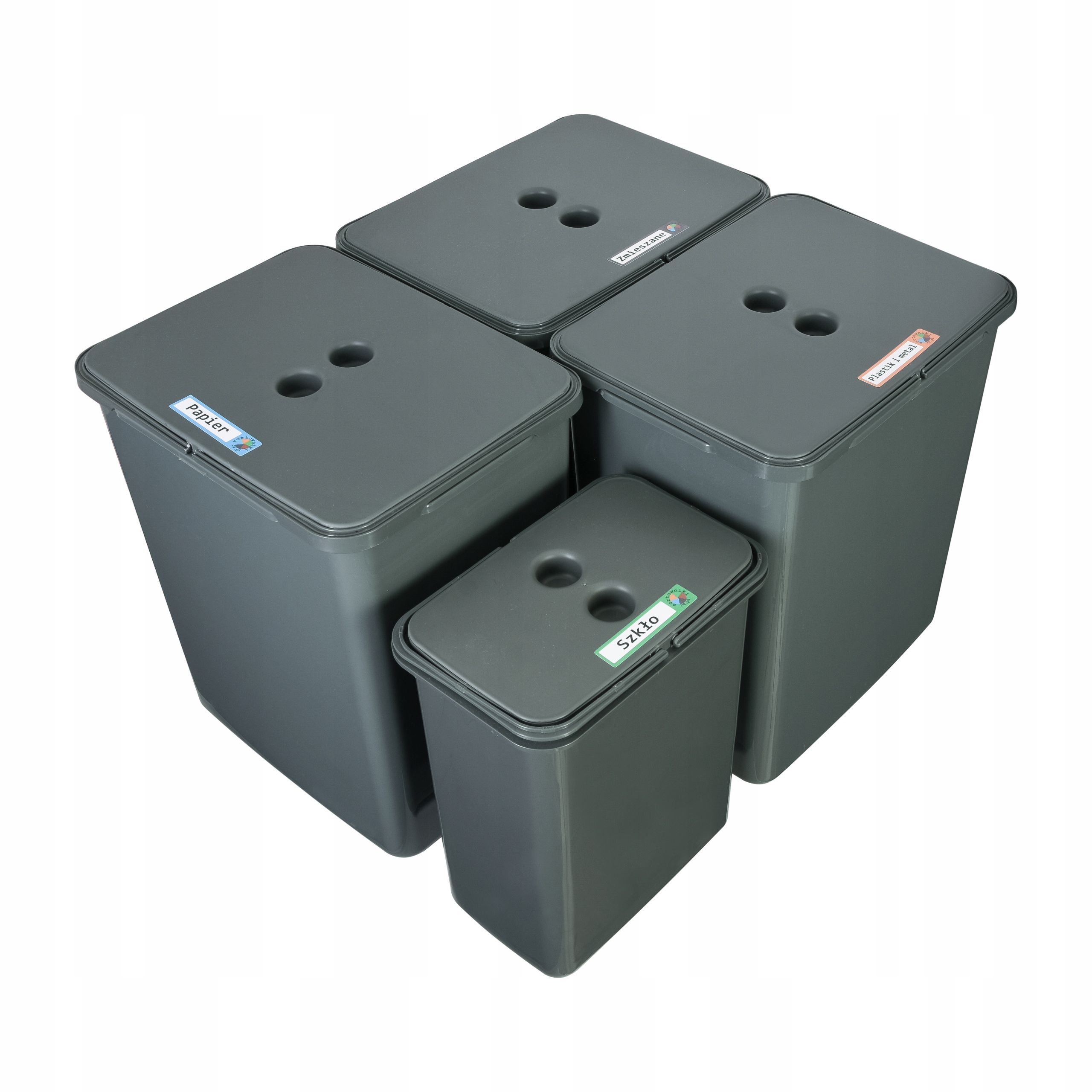 Zestaw koszy do segregacji Flexi do szuflady Blum 60–70 cm 3x20L 1x8L