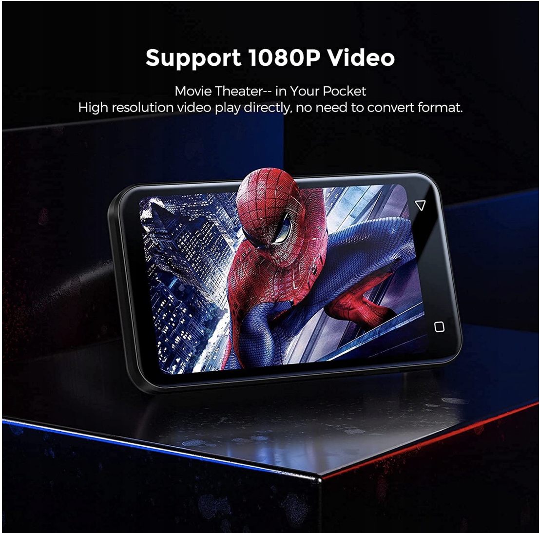 Odtwarzacz MP4 MP3 Bluetooth dotykowy VIDEO WIFI + KARTA 32GB Kolor czarny