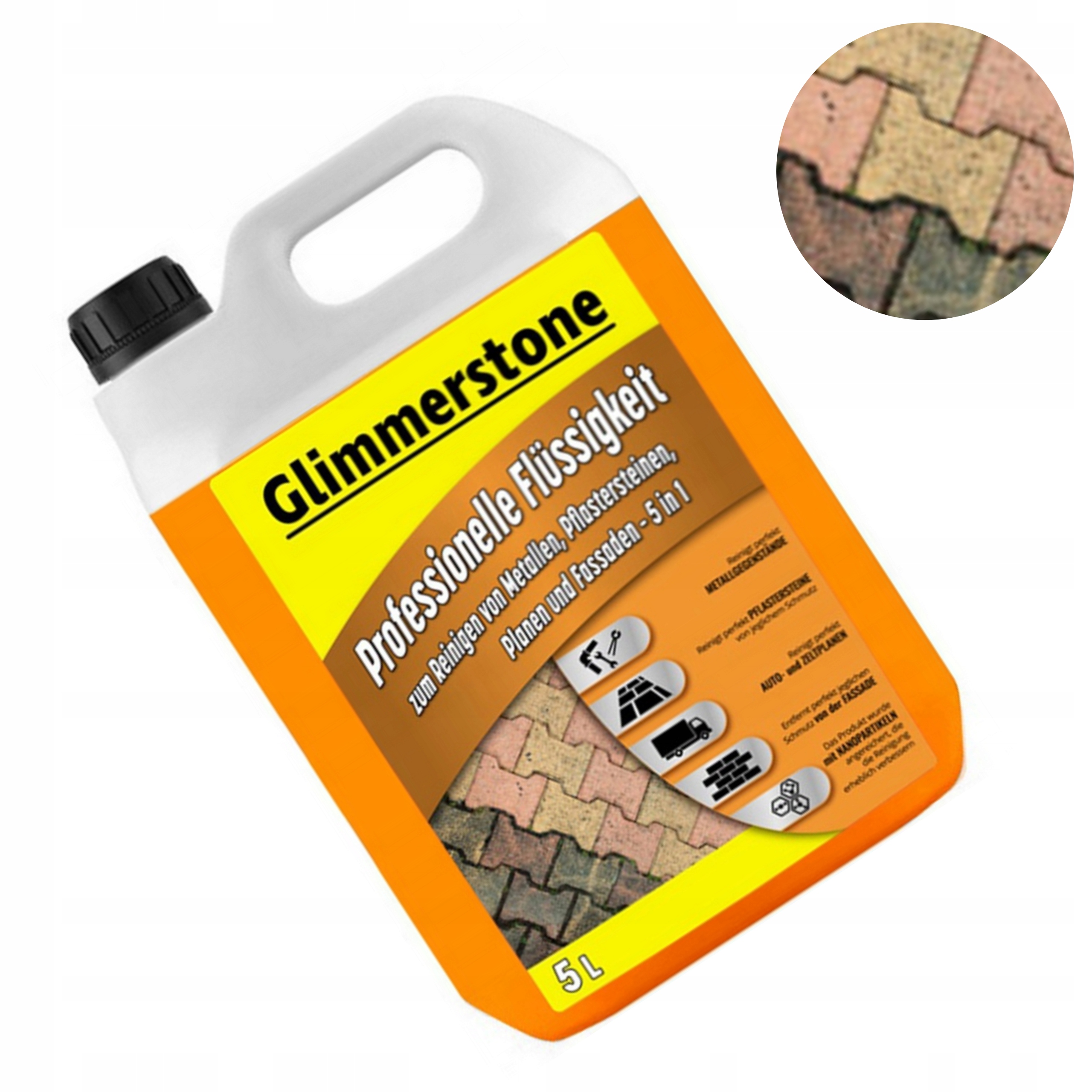 Levně Tekutina na čištění dlažby fasády a plachty od olejových skvrn 5L