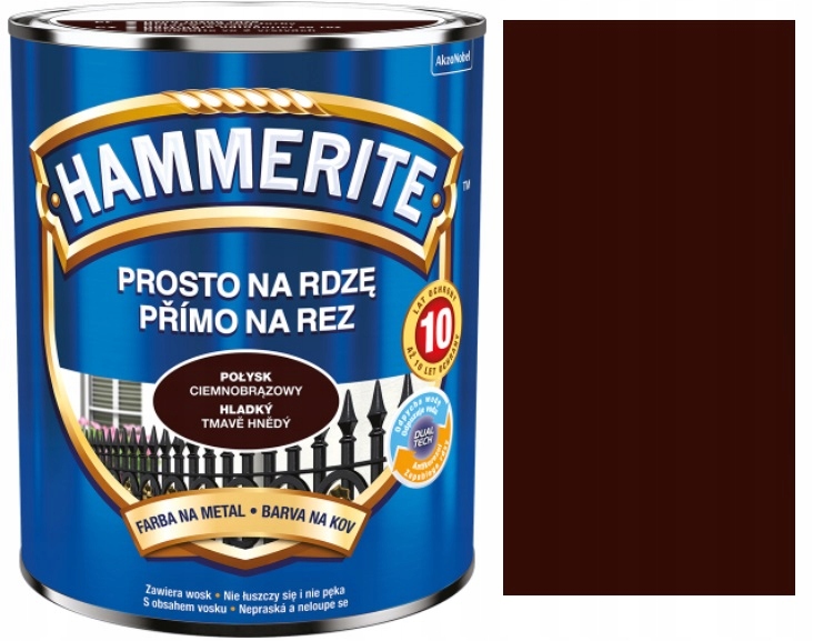 

Hammerite Prosto Na Rdze Połysk Ciemny Brąz 0,7L
