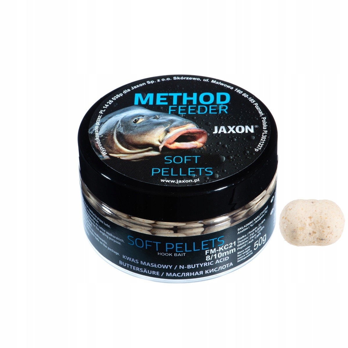 Pellet Jaxon Method Feeder Kwas Masłowy 50g 8/10mm