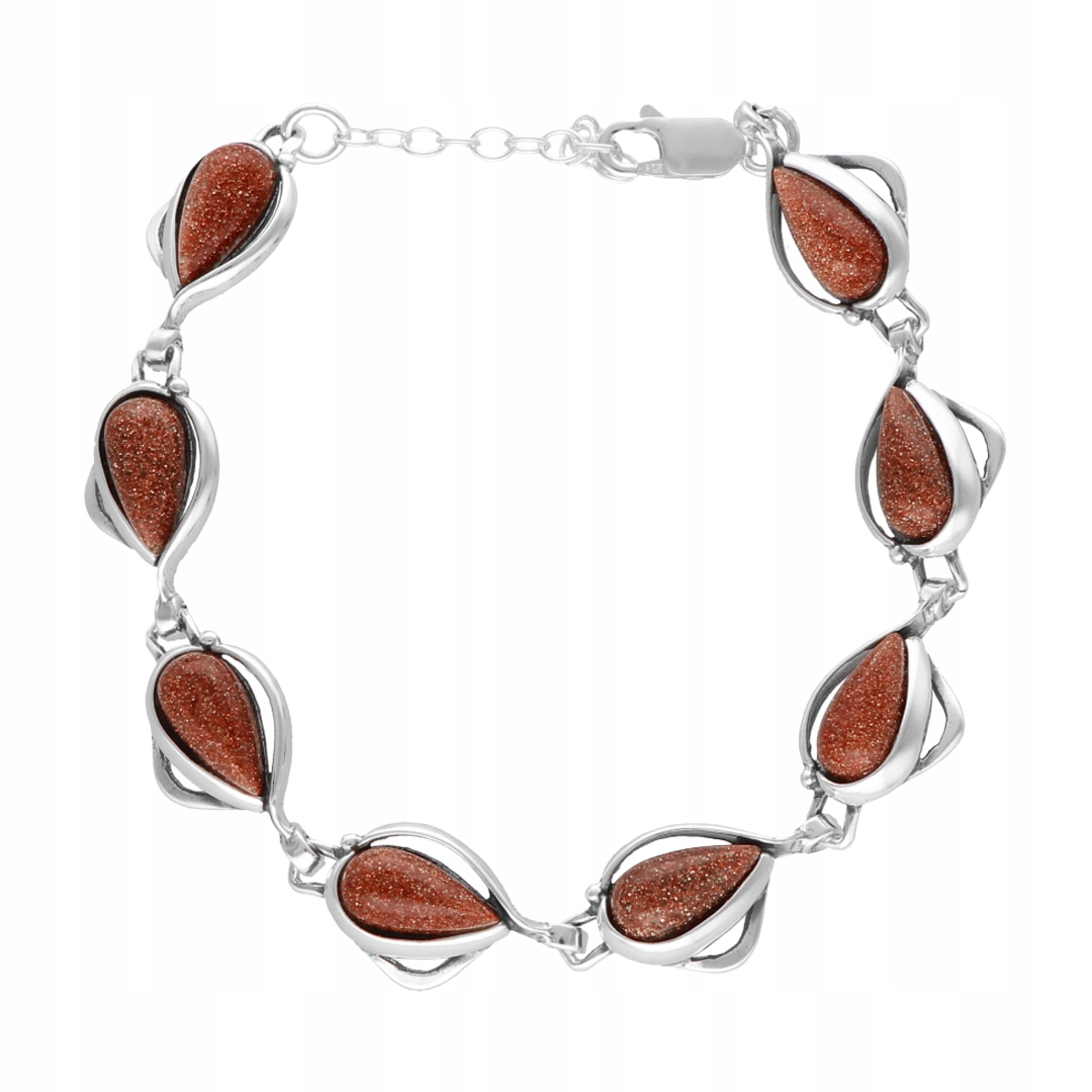 Náramek s pískem pouště stříbro