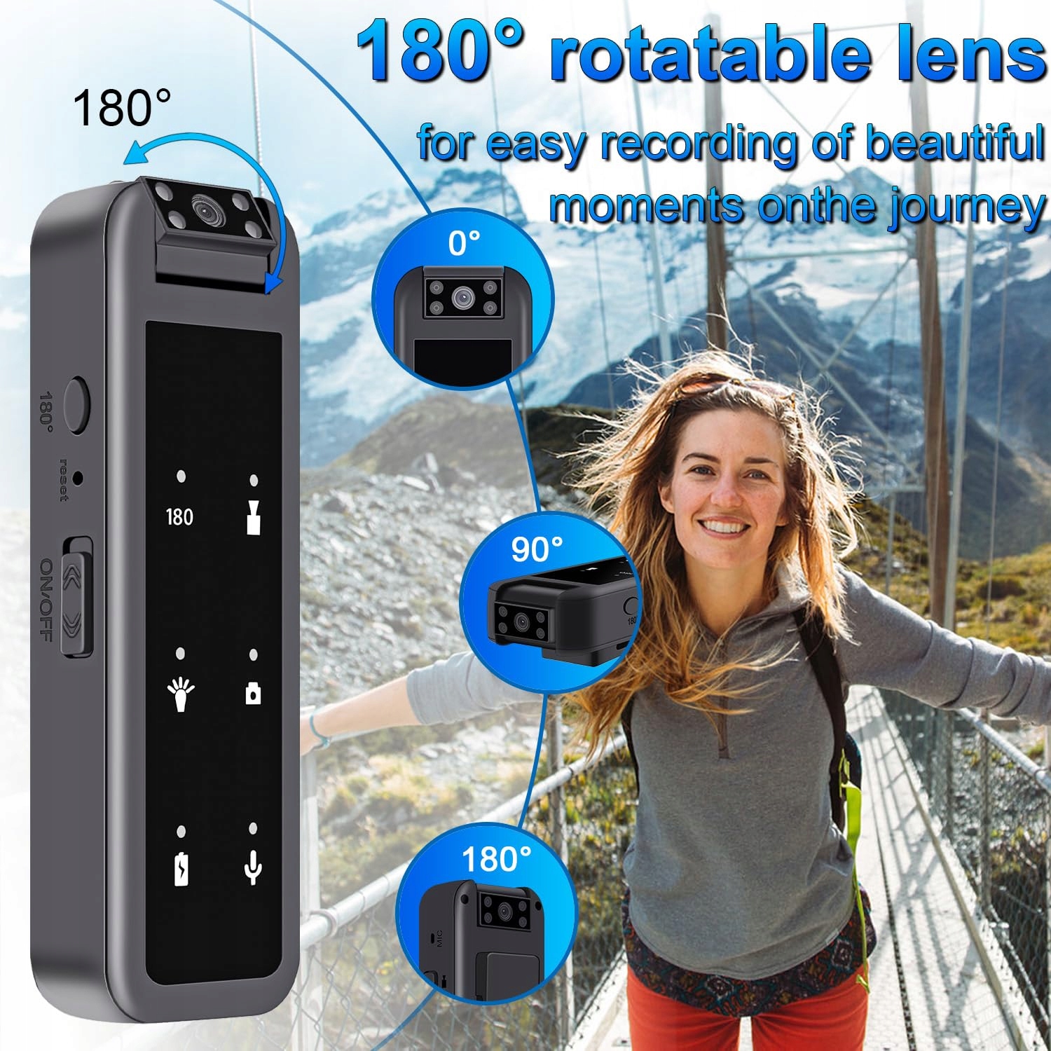 MRING 1080P 64GB Mini Kamera z Audio, Wideo i Nocnym Widzeniem — miniatura 3